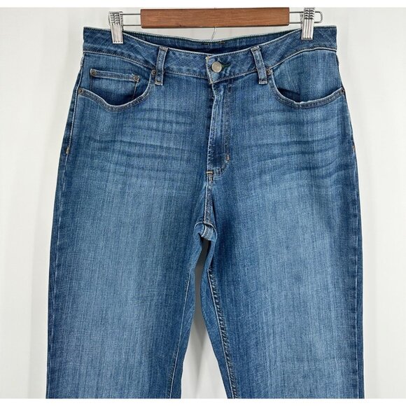 LL Bean BeanFlex Jeans Women 12 M/T Bootcut Leg Favorite Fit High Rise - Picture 2 of 12